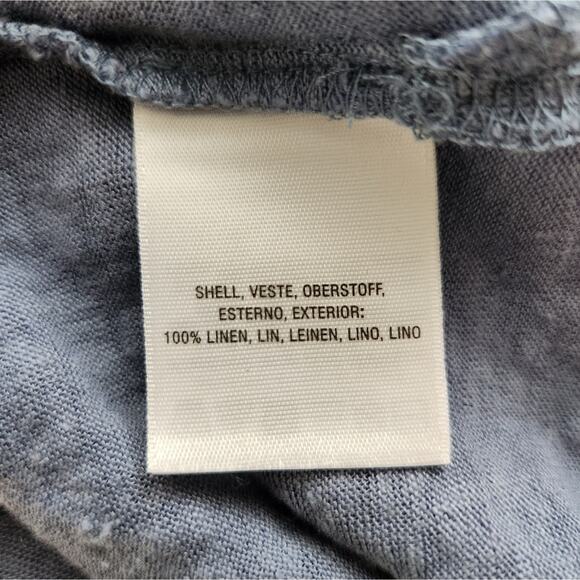 Anthropologie Akemi + Kin Linen Velvet Patchwork Tee XS - Picture 8 of 8